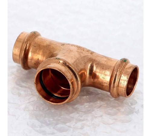 Тройник пресс медный Viega Profipress 22x28x22 мм 322687