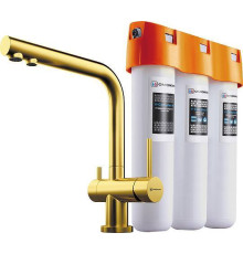 Смеситель для кухни Omoikiri Nagano-LG с фильтром Pure Drop Lite светлое золото 4178.8028