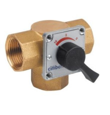 Кран шаровой трехходовой Cimberio 683 смесительный с ручным управлением 1/2 PN 16 ВВВ CIM 683 12