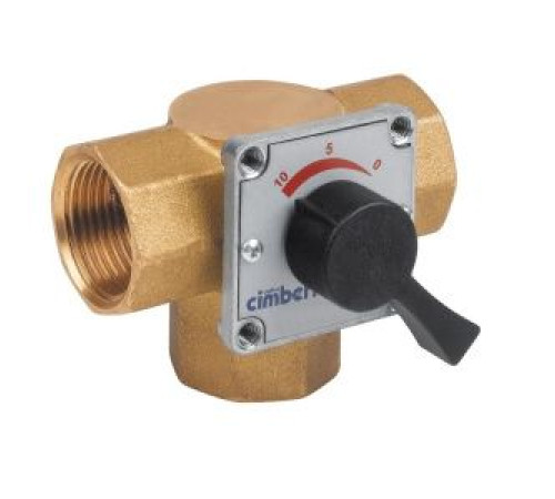 Кран шаровой трехходовой Cimberio 683 смесительный с ручным управлением 1/2 PN 16 ВВВ CIM 683 12