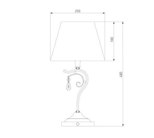 Классическая настольная лампа 01022/1 серебро