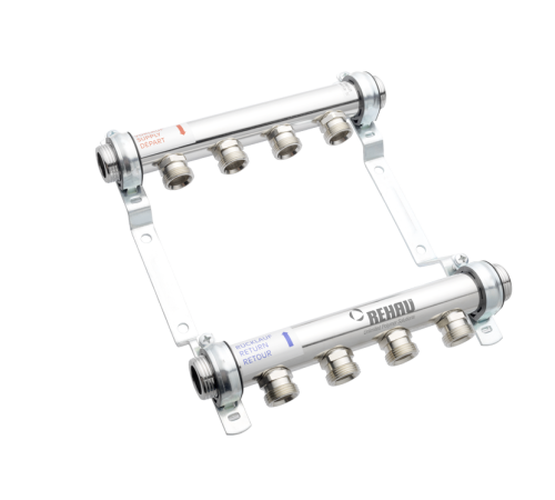 Коллектор распределительный REHAU HLV 5 групп нержавеющая сталь 1249108