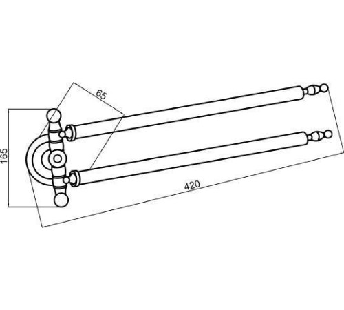 Полотенцедержатель Boheme Imperiale золото 10413