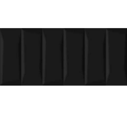 Плитка настенная Cersanit Evolution рельеф кирпичи черный 20х44 см EVG233