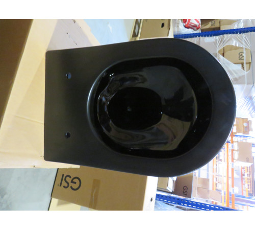 Уценка. Унитаз подвесной безободковый GSI Pura Swirlflush 550х360 мм черный матовый 881526_УЦ/4