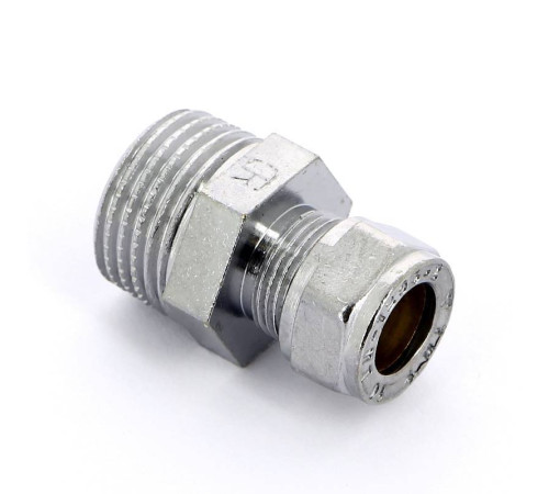 Муфта обжимная Tiemme хромированная 10х1/2 НР 1130024