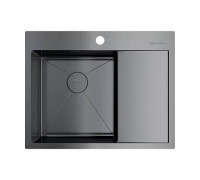 Кухонная мойка Omoikiri Akisame 65-L-GM 65x51 см вороненая сталь 4973097