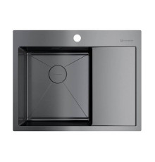 Кухонная мойка Omoikiri Akisame 65-L-GM 65x51 см вороненая сталь 4973097