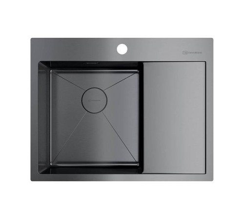 Кухонная мойка Omoikiri Akisame 65-L-GM 65x51 см вороненая сталь 4973097