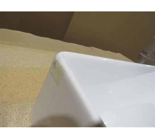 Раковина накладная GSI Kube X 370х600 мм без отверстия под смеситель белая 945311_УЦ/8