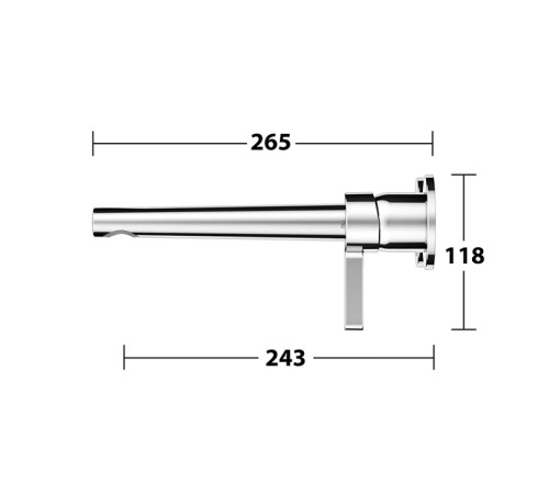 Смеситель для умывальника встраиваемый KEUCO EDITION 400 Хром 51516 010202