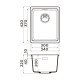Кухонная мойка Omoikiri Kata 34-U-CA Artgranit карамель 34x42 см 4993378