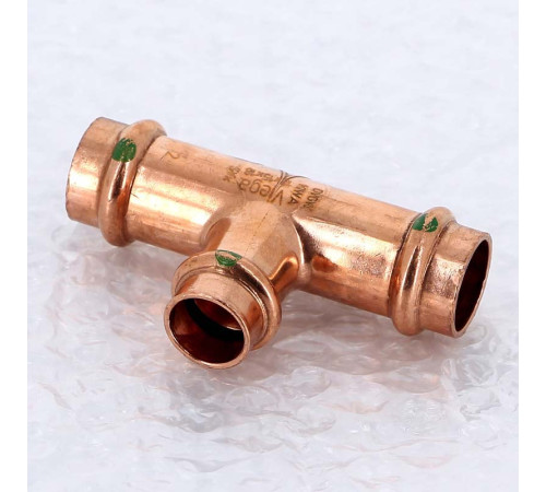 Тройник пресс медный Viega Profipress 18x15x18 мм 291938