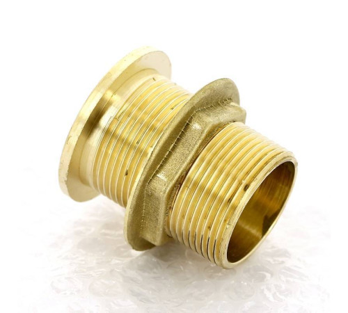 Выпуск резервуарный Tiemme 1 1/4 НР с фланцем и контргайкой без заглушки 1500231