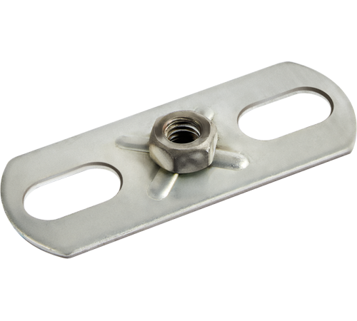 Пластина опорная SHUFT с гайкой M8 30x80x3.0 мм (упак. 100 шт) 1425433