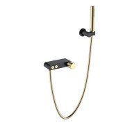 Смеситель для душа Boheme Stick черный/золото 123-BG