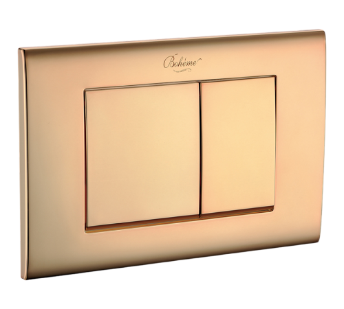 Кнопка смыва для инсталляции Boheme пластик gold 655