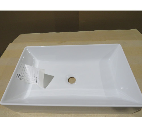 Раковина накладная GSI Kube X 370х600 мм без отверстия под смеситель белая 945311_УЦ/8