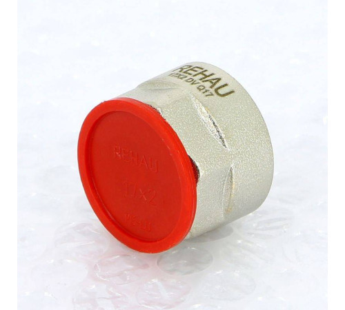 Соединитель обжимной REHAU RAUTHERM S 17x2.0 мм - 3/4 EK никелированный 250607