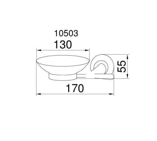 Мыльница круглая подвесная Boheme Chiaro золото 10503