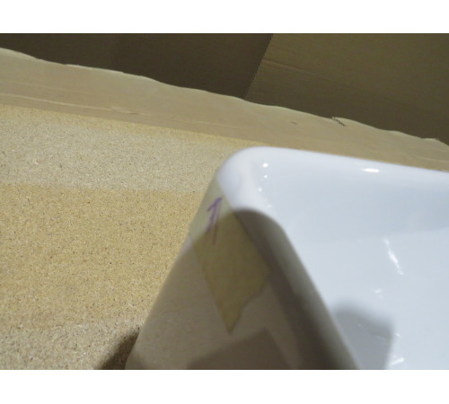 Раковина накладная GSI Kube X 370х600 мм без отверстия под смеситель белая 945311_УЦ/8