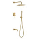 Душевой комплект Boheme Uno со встроенным смесителем матовое золото 464-2-MG