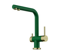 Смеситель для кухни Omoikiri Nagano-RG-LG с подключением фильтра Royal Green/светлое золото 4994432