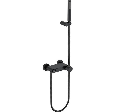 Смеситель для ванны Boheme Stick Spirale с ручным душем и держателем black 123-BB.4