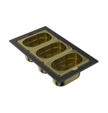 Контейнер Omoikiri DC-04-3-LG нержавеющая сталь светлое золото 4999089