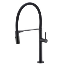 Смеситель для кухни Boheme Uno с гибким изливом black 114-B