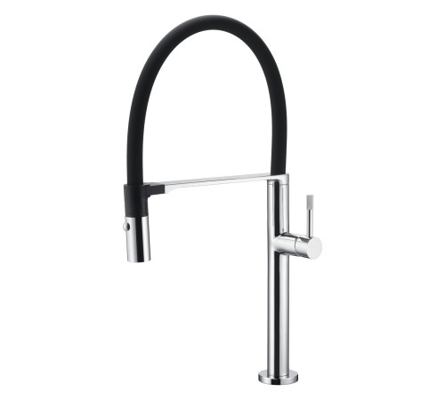 Смеситель для кухни Boheme Uno с гибким изливом chrome 114-CR