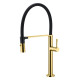 Смеситель для кухни Boheme Uno с гибким изливом gold 114-G