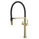 Смеситель для кухни Boheme Uno с гибким изливом и краном для питьевой воды matt gold 115-MG