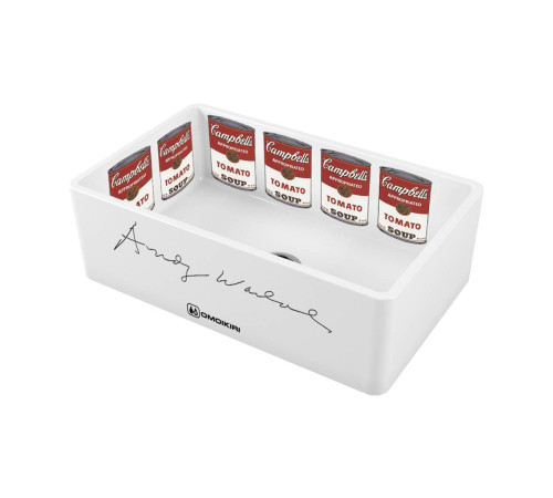 Кухонная мойка Omoikiri Mikura 76-Warhol Natceramic 76x46 см белая 4993025