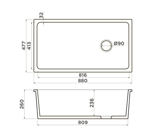 Кухонная мойка Omoikiri Tokara 88-U/I-WH Glossy 88x47.7 см белый 4993867