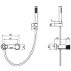 Смеситель для ванны Boheme Stick Spirale с ручным душем и держателем black 123-BB.4