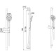 Душевой гарнитур Allen Brau Eclipse 3 режима шланг 150 см никель браш 5.E1008-BN