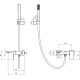 Смеситель для ванны с душем настенный Boheme Qubic хром 473-CR