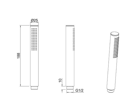 Душевая лейка Allen Brau Priority никель 5.31020-BN