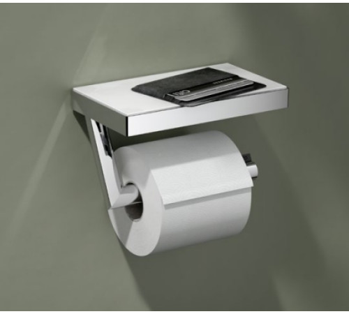 Держатель для туалетной бумаги с полкой KEUCO REVA Хром 12873 019000
