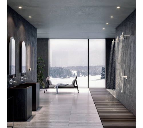 Верхний душ Bossini Apice Ø 100 мм с поворотным держателем хром HH1000.030