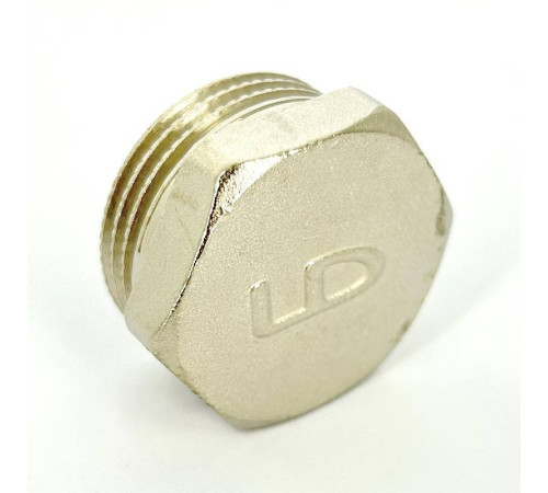 Заглушка латунная LD Pride 1 НР никелированная 67.505.25