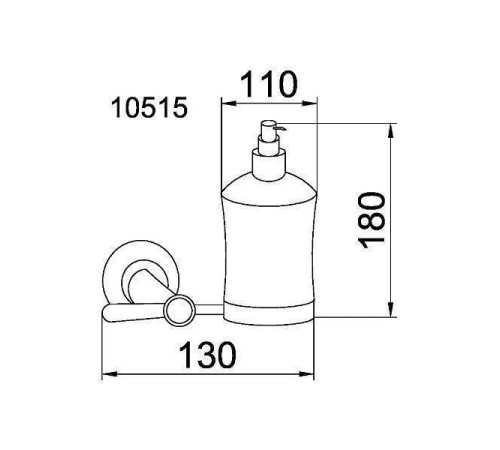 Дозатор для жидкого мыла подвесной Boheme Chiaro золото 10515