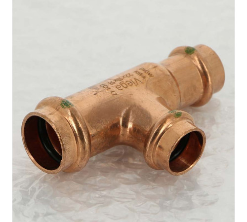 Тройник пресс медный Viega Profipress 22x18x18 мм 315054