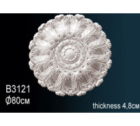 Розетка потолочная под люстру Perfect B3121 полиуретановая с орнаментом 588 мм B3121