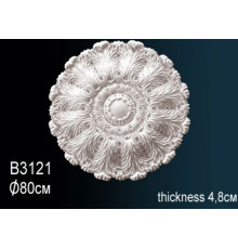 Розетка потолочная под люстру Perfect B3121 полиуретановая с орнаментом 588 мм B3121