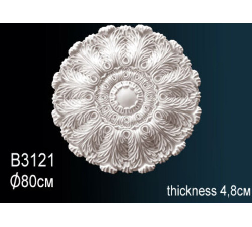 Розетка потолочная под люстру Perfect B3121 полиуретановая с орнаментом 588 мм B3121
