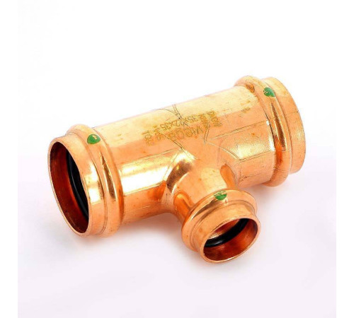 Тройник пресс медный Viega Profipress 35x22x35 мм 292034