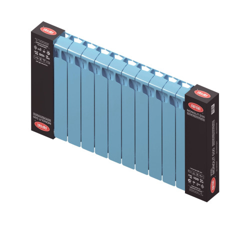 Радиатор биметаллический Rifar Monolit 500 12 секций боковое подключение сапфир Н11564