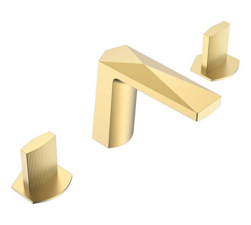 Смеситель для раковины Boheme Venturo врезной на 3 отверстия Touch золото глянцевое 150-G-TOUCH